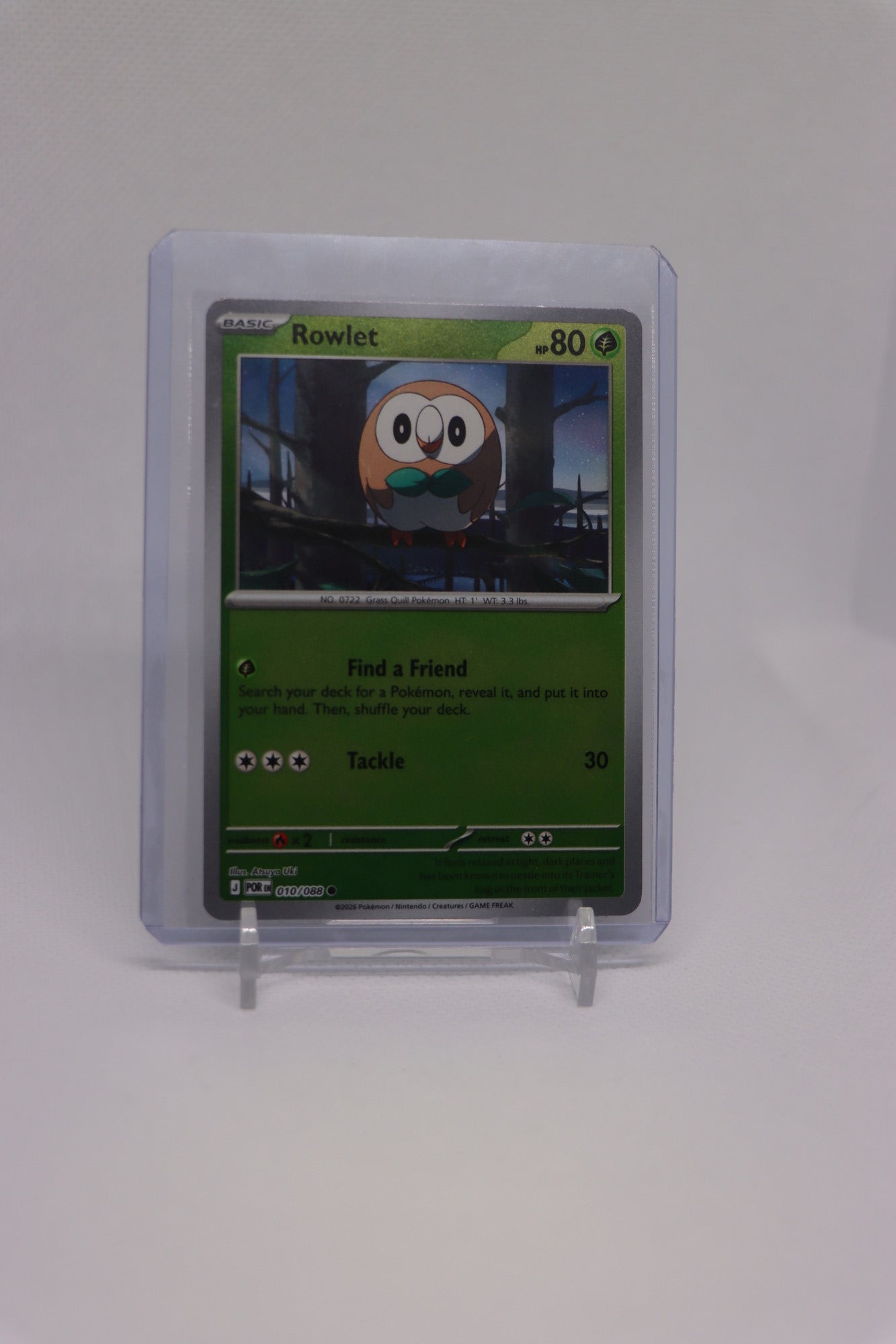 Rowlet 010/088 Reverse Holo  | Near Mint Condition